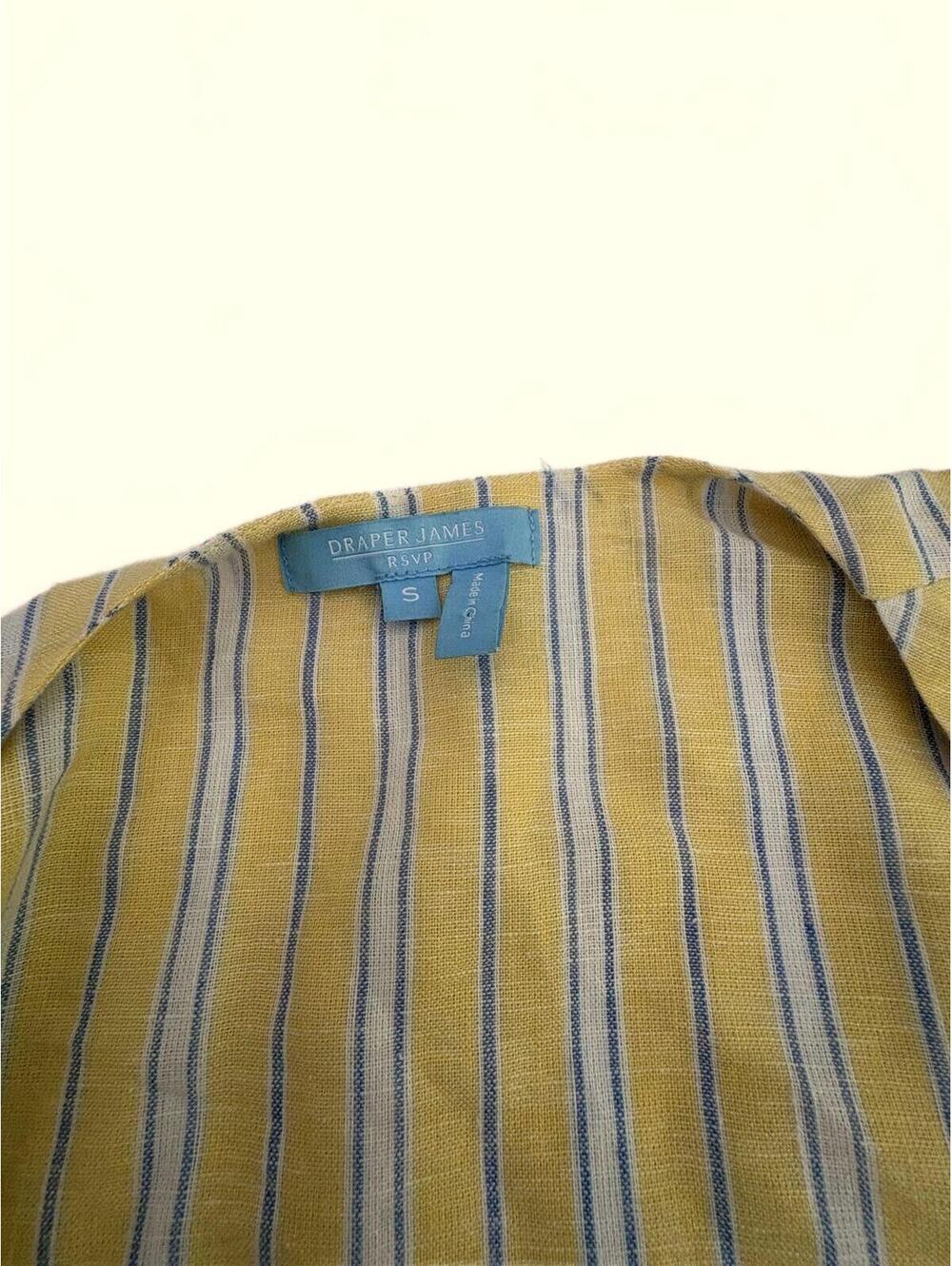 Draper James cottagecore linen blend puff sleeve wrap maxi - Picture 7 of 7